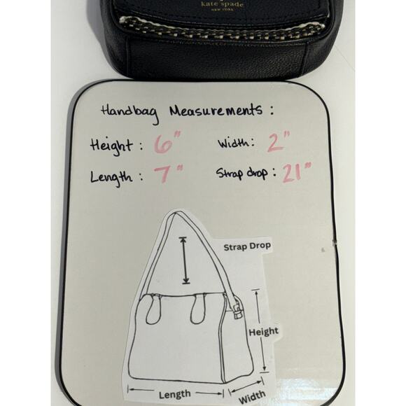 Kate Spade NY Cobble Hill Straw Abela Crossbody, Black Pebble Leather - Picture 11 of 11